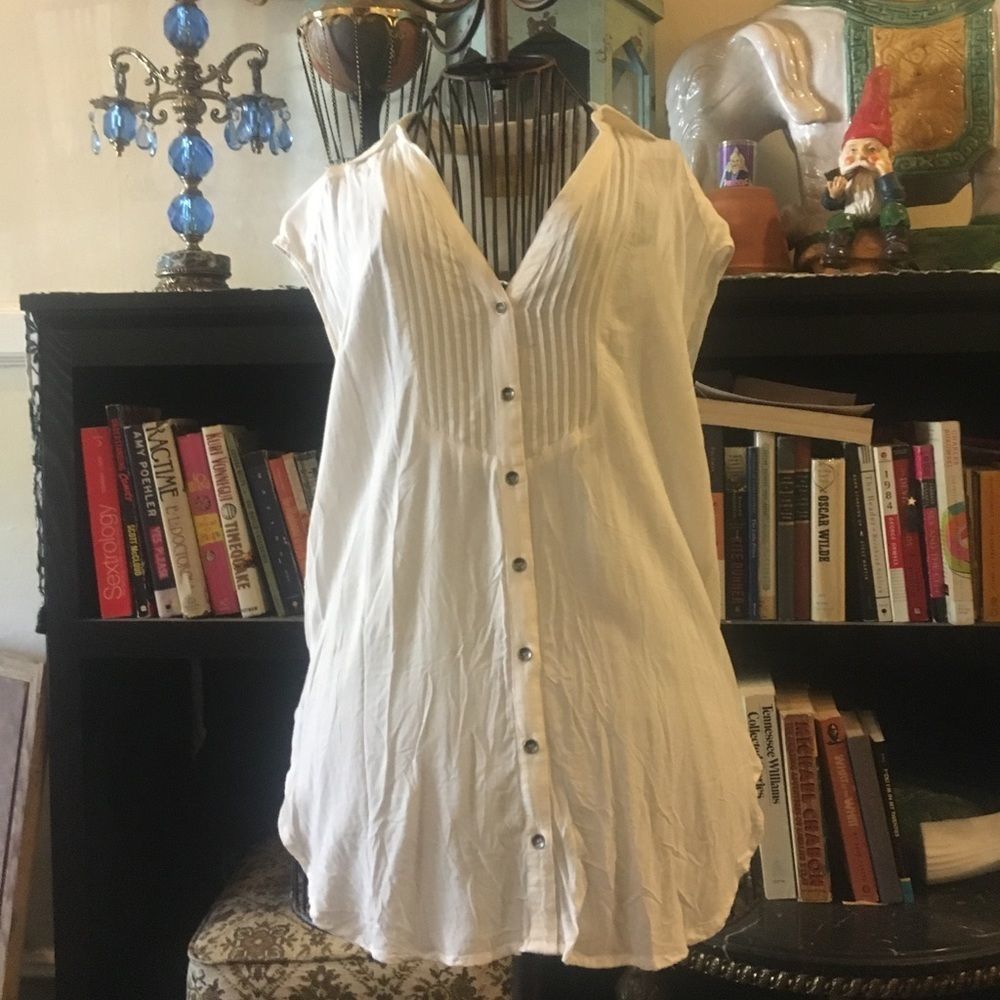 Maeve Cream Backless Blouse